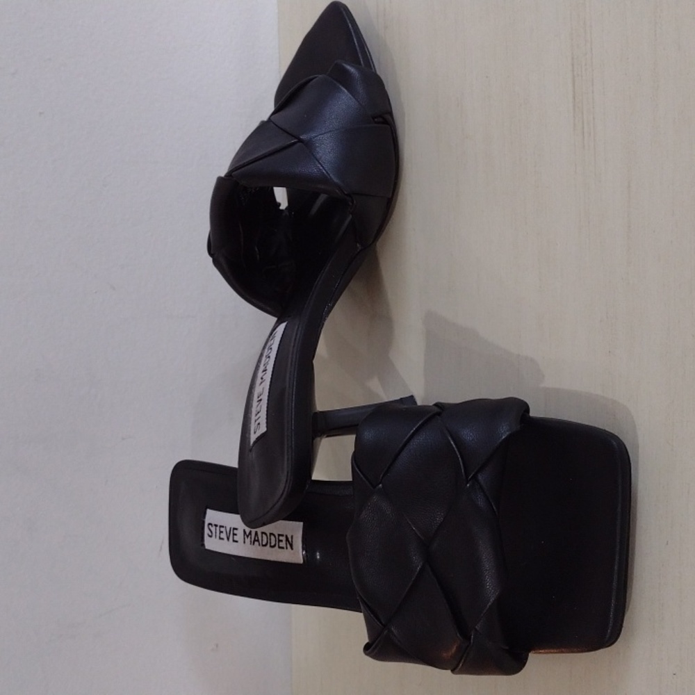 Steve Madden Black Mules